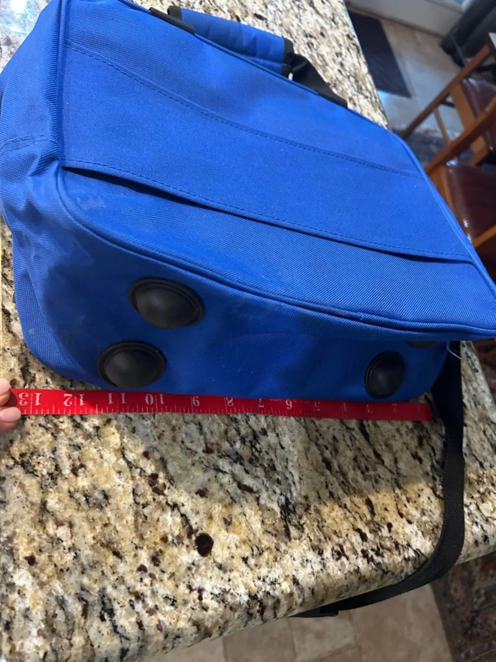 Blue Laptop Travel Bag with Black Trim
